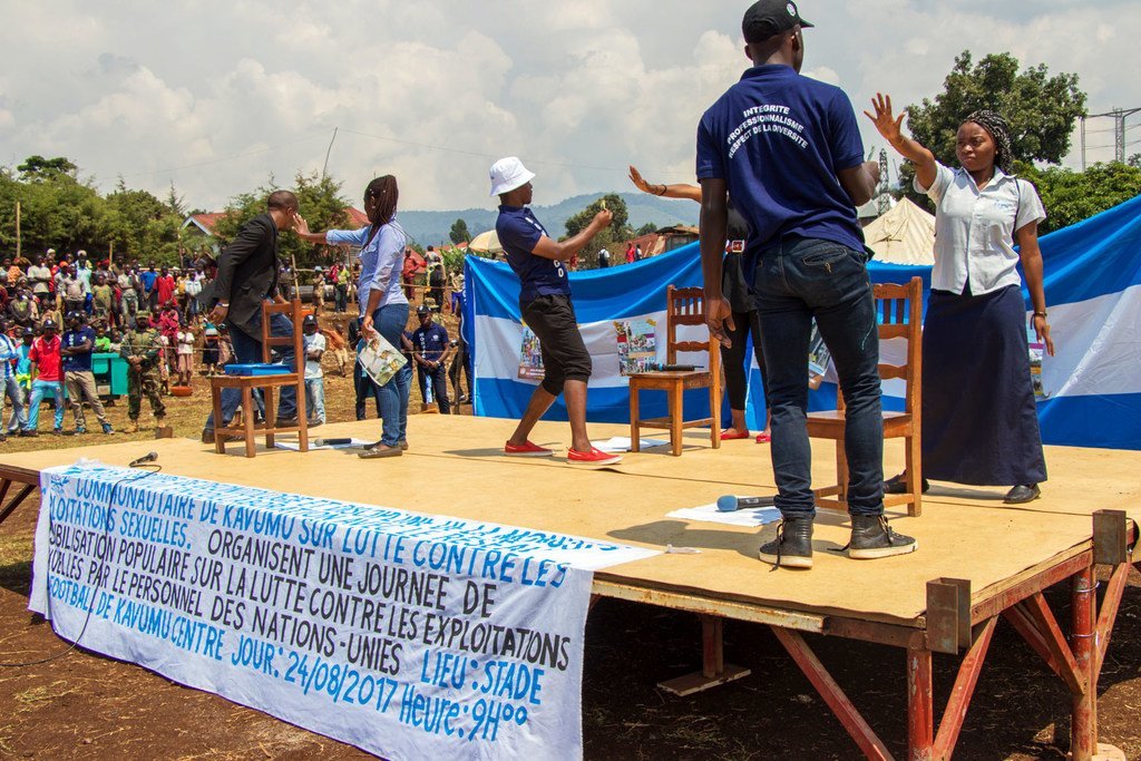 An outreach campaign on the prevention of sexual exploitation and abuse takes place in South Kivu, Democratic Republic of the Congo.